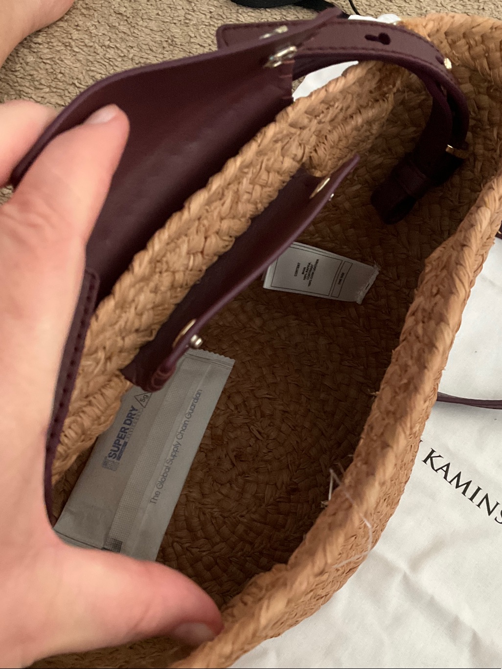 Helen Kaminski Remi Tote Mini In Natural Straw With Dark Brown Trim — image 6 of 7